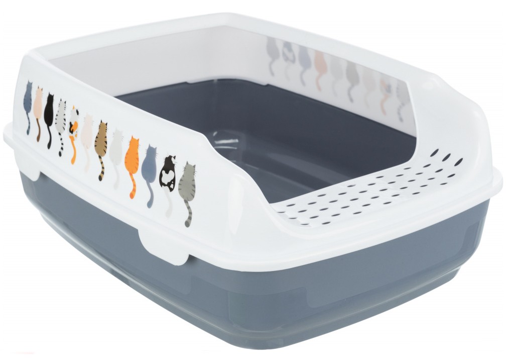 Trixie Delio Kattedo med kant Grå med motiv