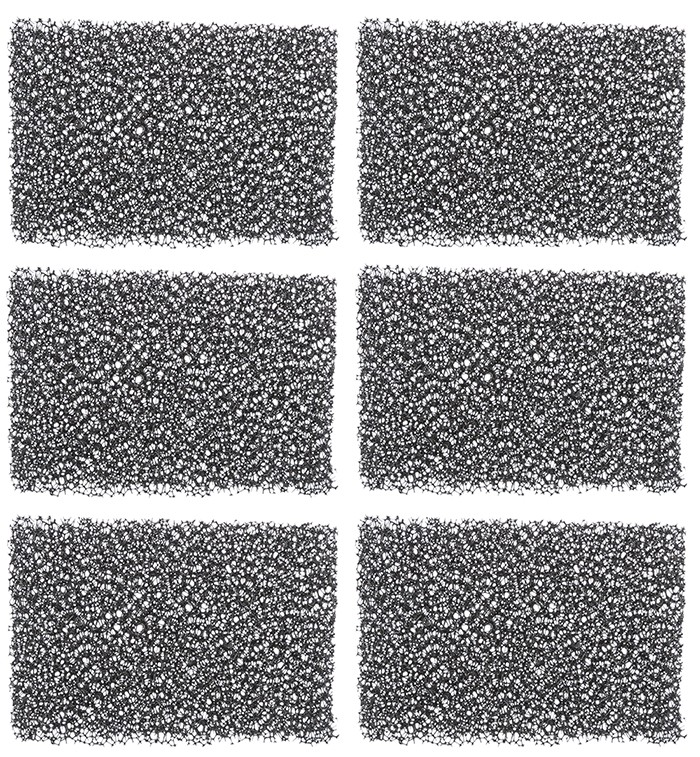 Vattenfontän Curved filter 6-pack