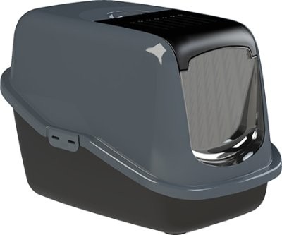 PeeWee EcoHus Kattlåda (Grå/Svart)