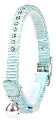 Katthalsband Diamonds Ljusblå