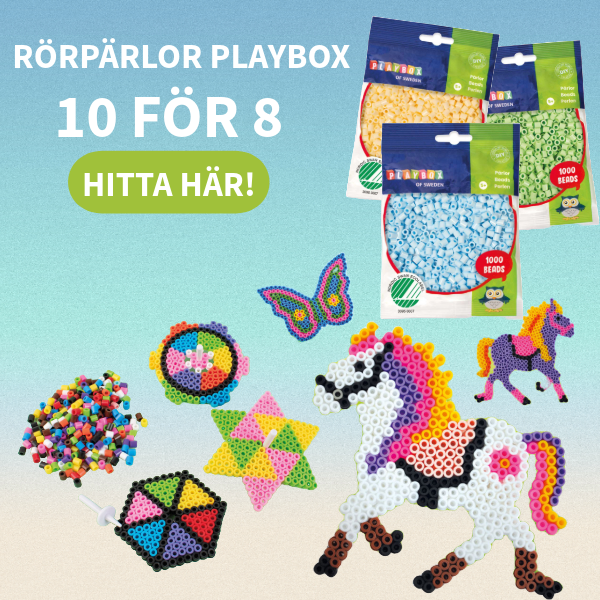 Rörpärlor från Playbox 10 för 8