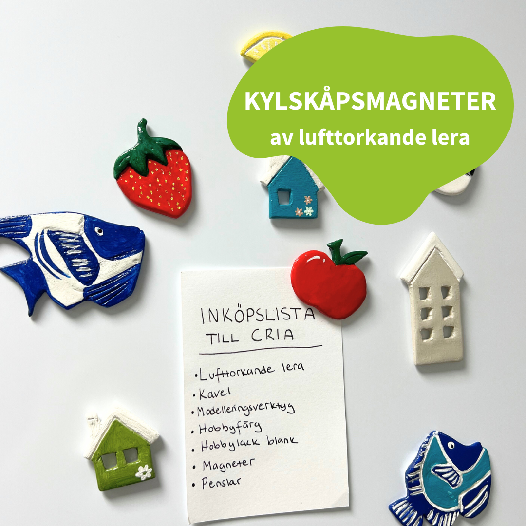 Lufttorkande lera kylskåpsmagneter