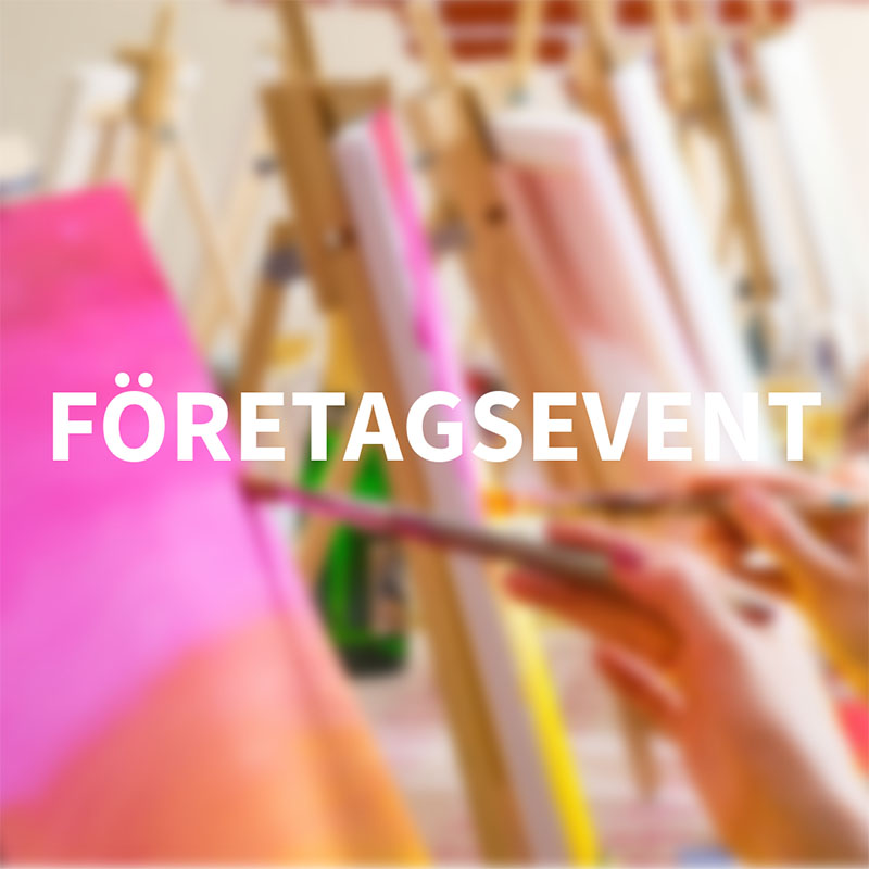 Företagsevent hos Cria Linköping, bild med tavlor under målning