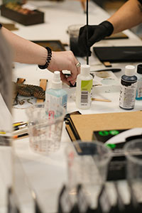 Arbete med patina under eventet