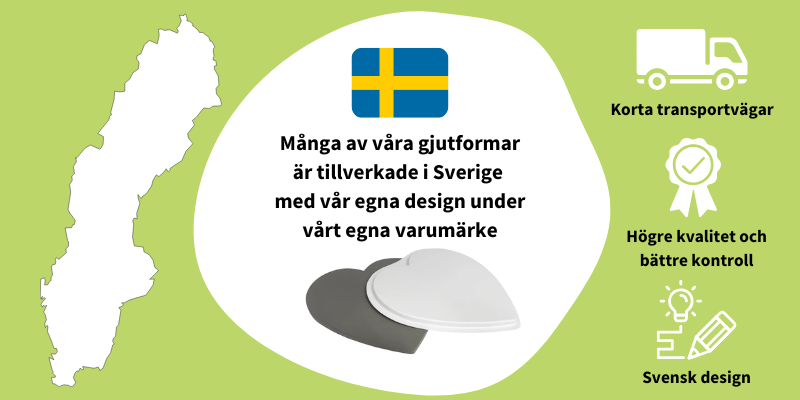 Gjutformar tillverkade i Sverige