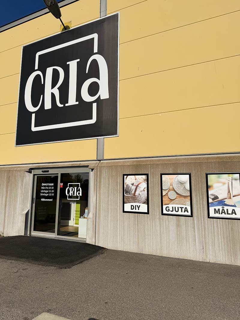 Cria Entré i Linköping Cria pysselbutik i Linköping, entre