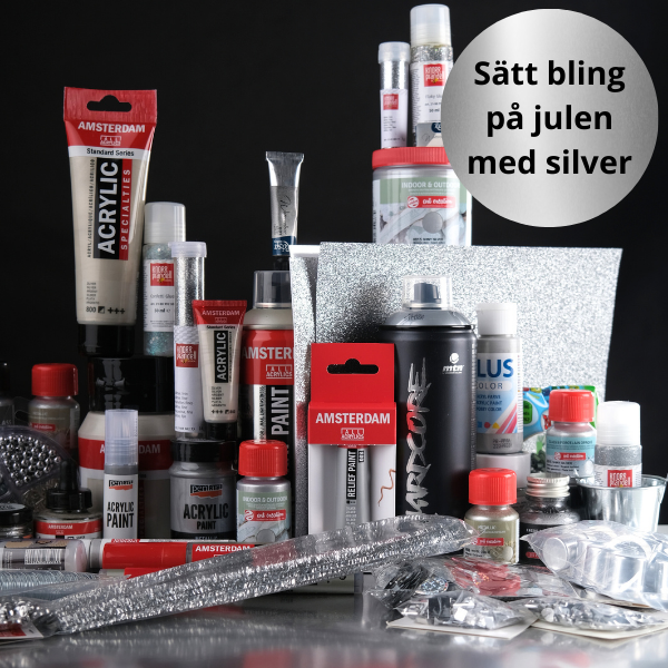 Silvriga produkter för jul