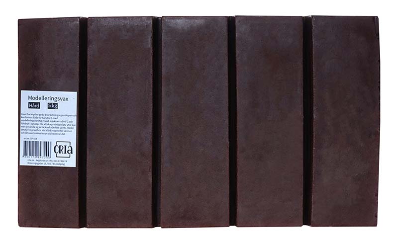 Modelleringsvax Modelleringsvax till skulptering, i stor förpackning om 5 kg. Vaxet är uppdelat i 1 kg -kakor