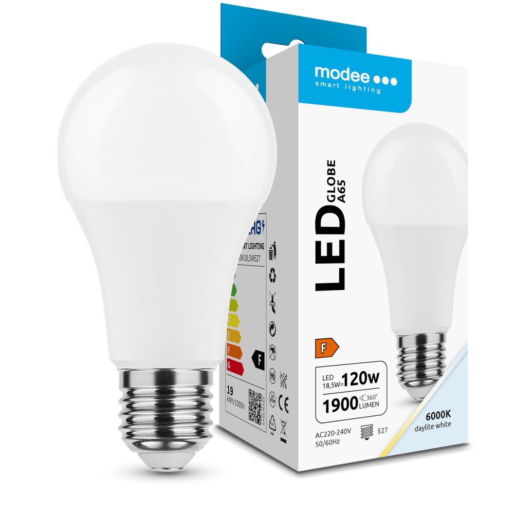 LED E27-ljuskälla 18,5W | Kallvit 6000K | A70 | 270°