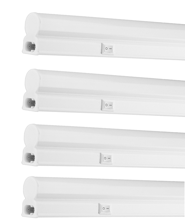 4-pack | 60cm LED T5 Växtbelysning Full spektrum 6400K Kallvit