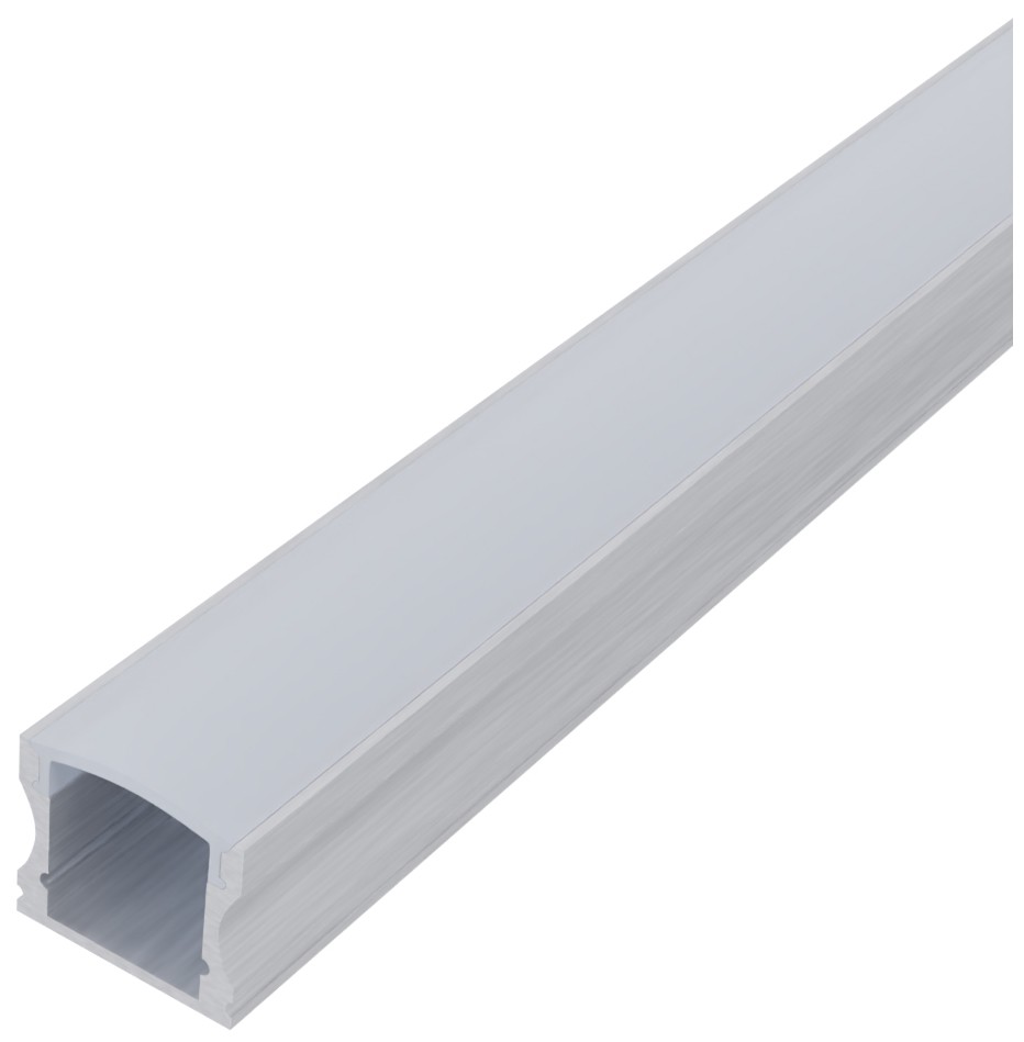 LED Strip profil Aluminium 1M | 17,2x14,4mm | Mjölk färgad