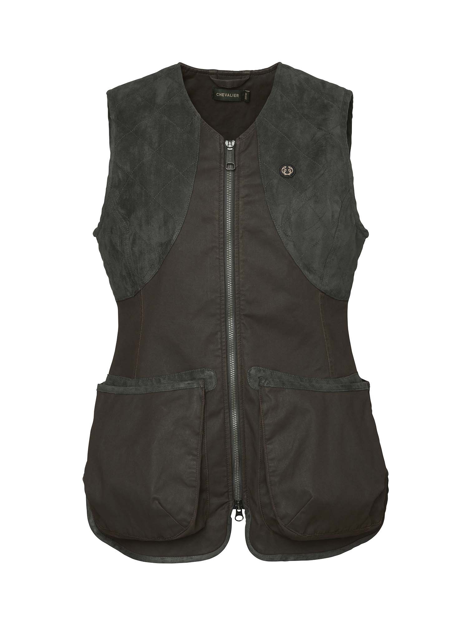 Chevalier Vintage Dogsport Vest Women, Leather Brown (40)