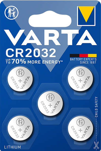 Varta Lithium knappcell CR2032 5-pack (10p/fp)