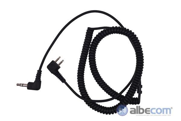 Albecom Kabel Peltor 2-stift FL6H-SV-Vinklad kontakt