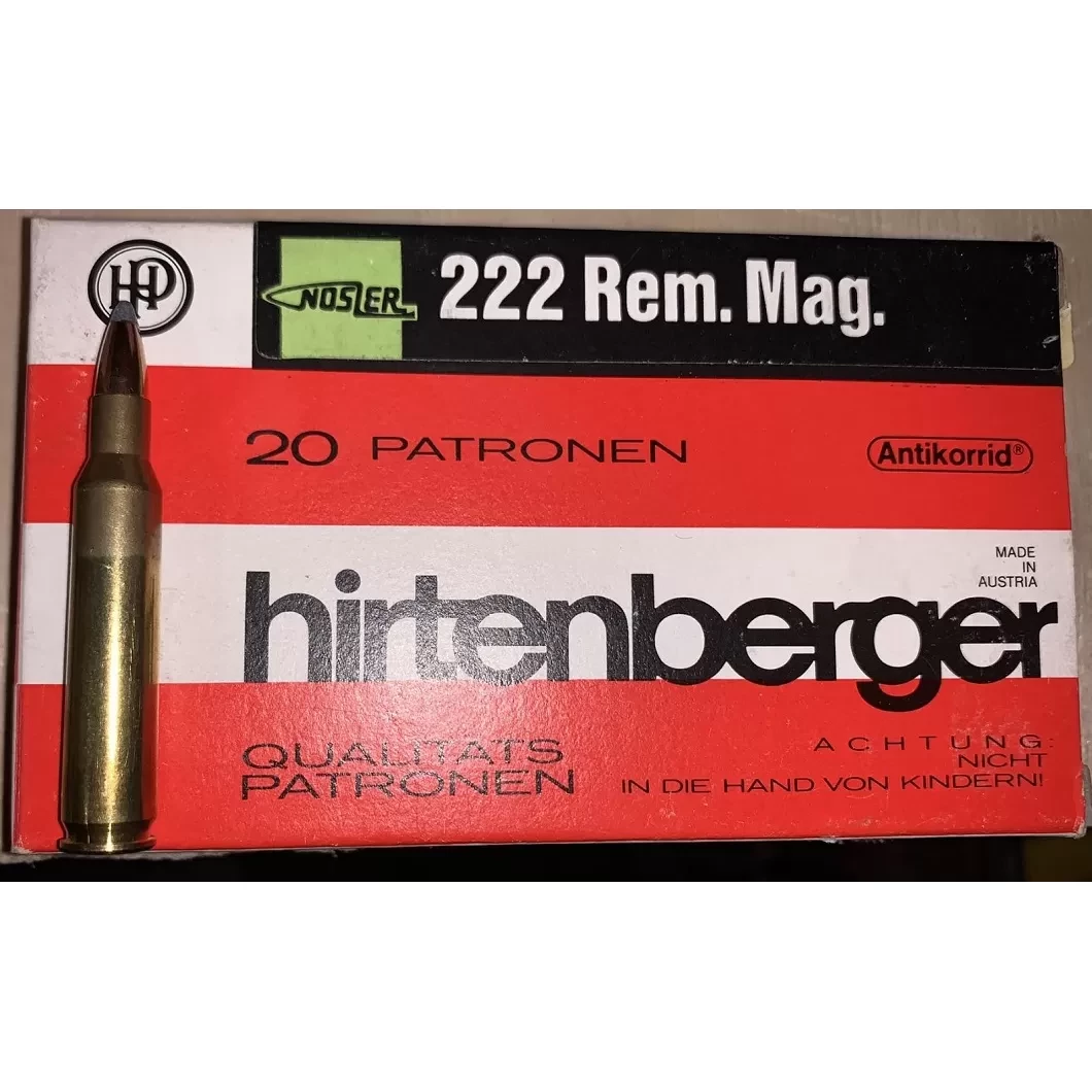 Nosler Hirtenberger Rifle Cartridges Cal 222 Rem Mag 3 6g 55gr