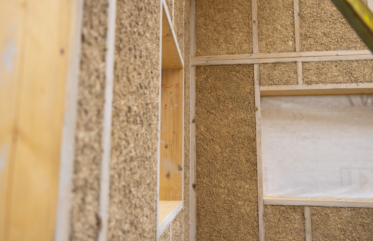 Interiör med hampapaneler