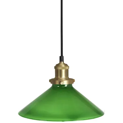 August fönsterlampor grön/mässing (25cm)