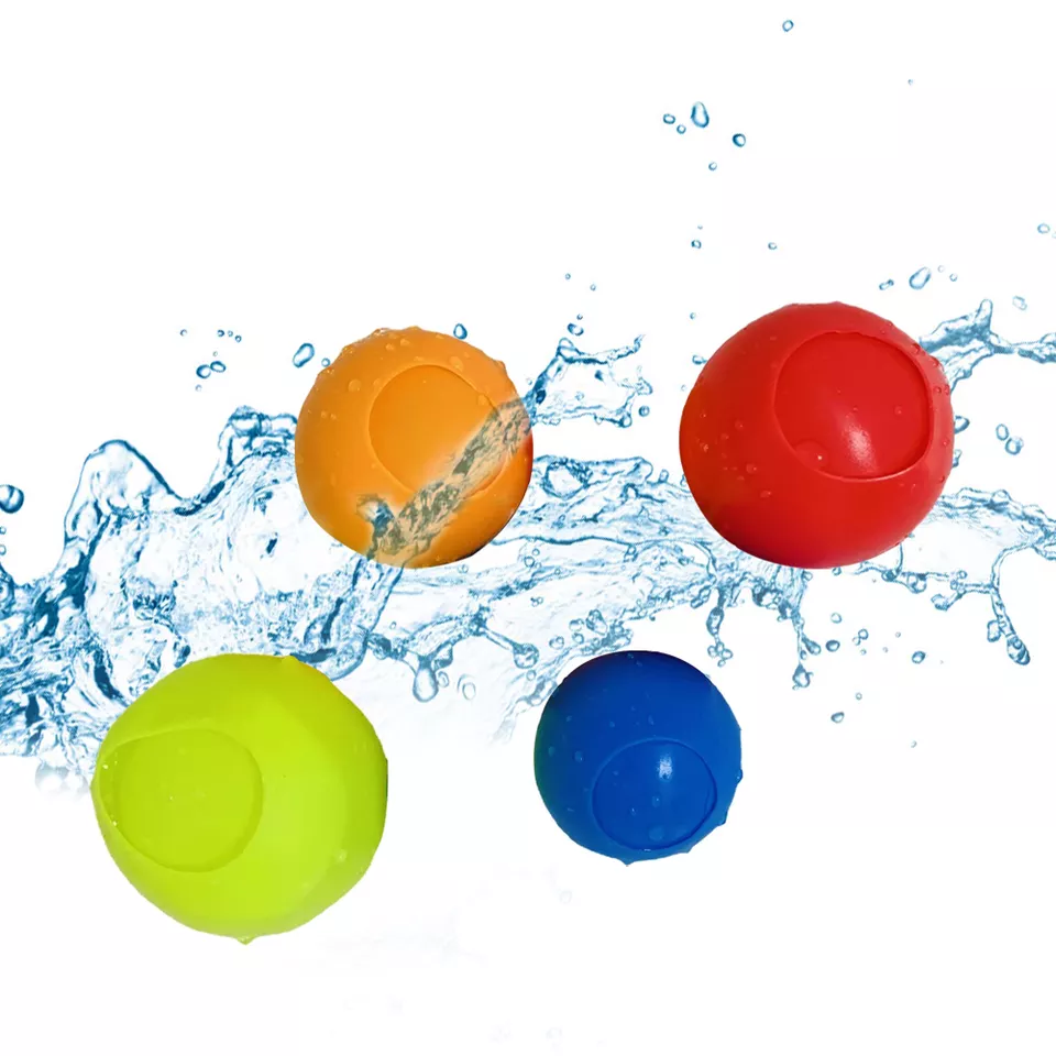 Återanvändbara självtätande vattenballonger 4-pack (4 pack med olika färger)