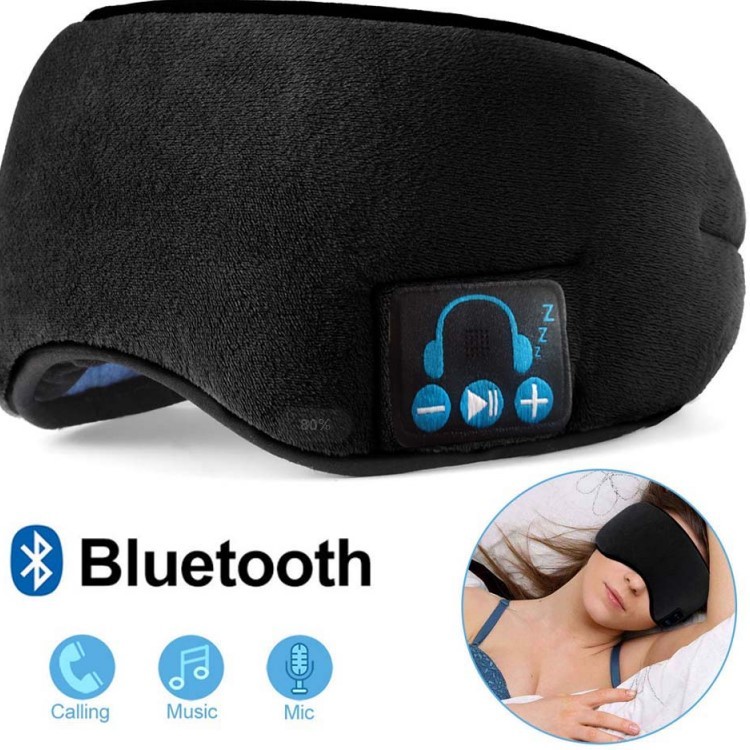 Sovmask med Bluetooth-hörlurar (Grå)