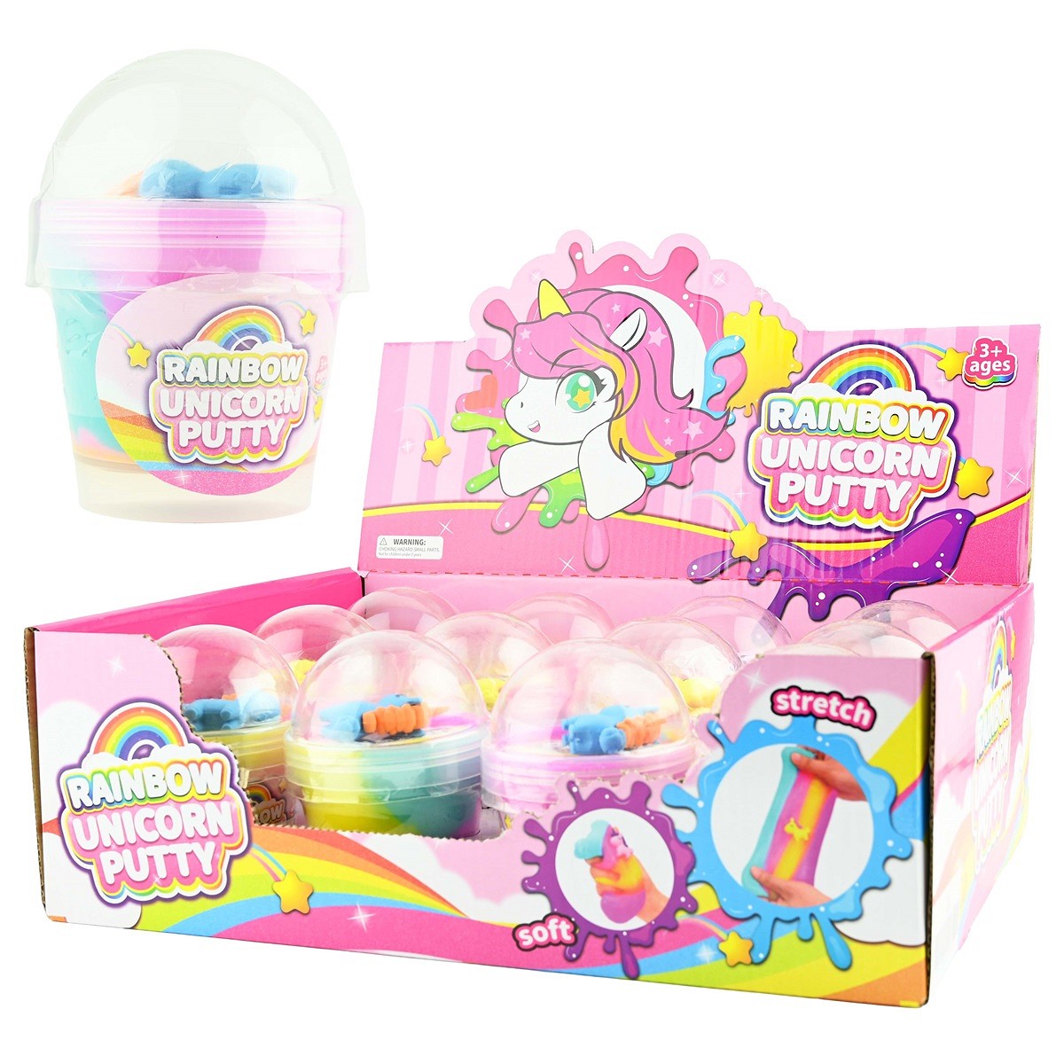 Slime - Putty Rainbow Unicorn w eraser