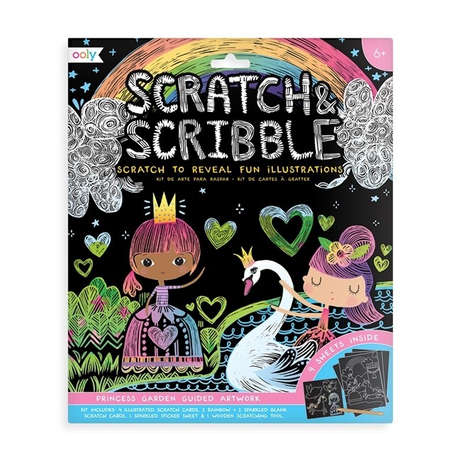 Scratch & Scribble Art Kit – Princess Garden