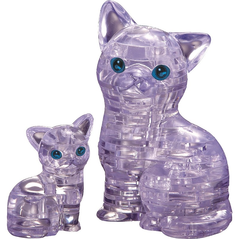 Crystal puzzle clear cat 49pcs