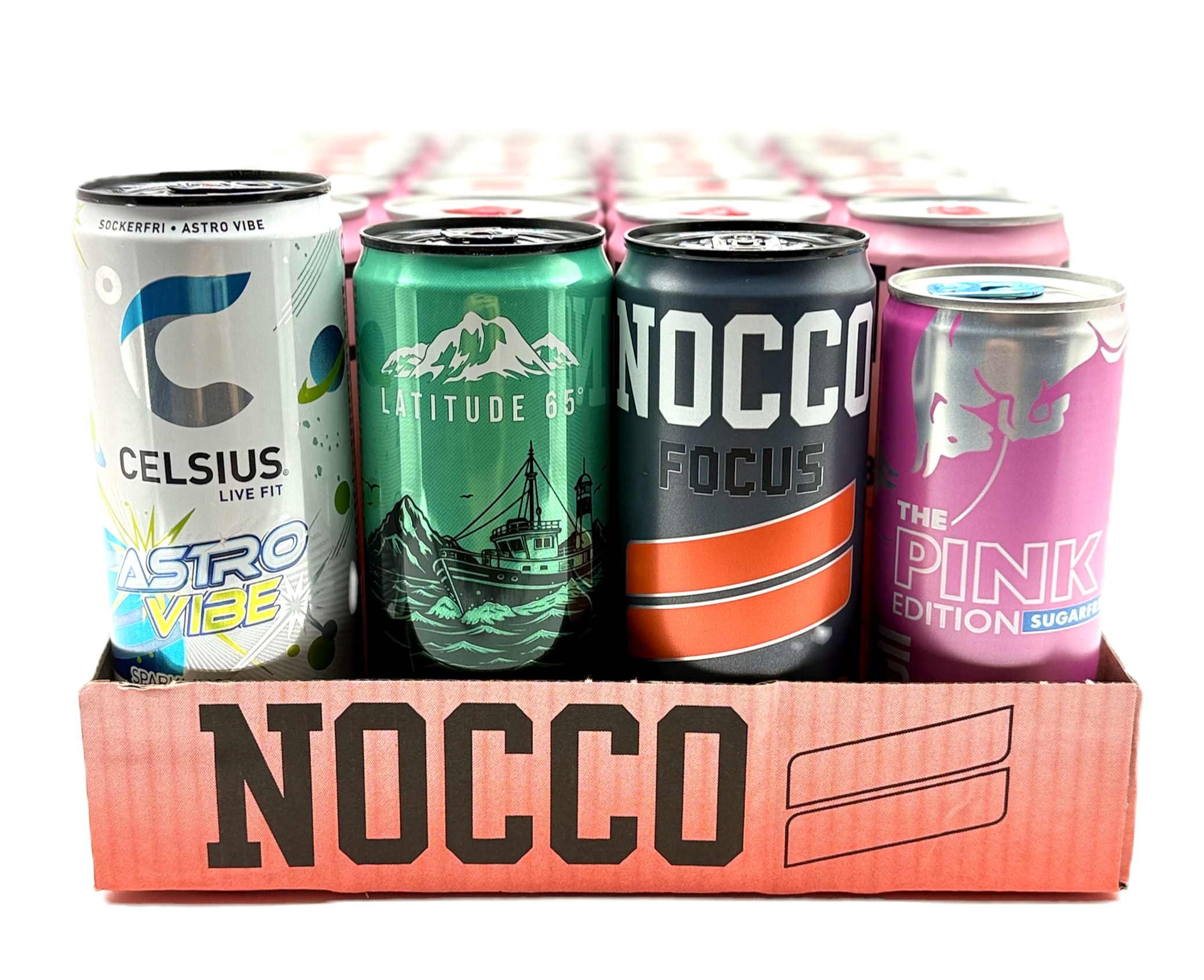 Supermixflak Nocco, Celsius, Red Bull & Latitude 65