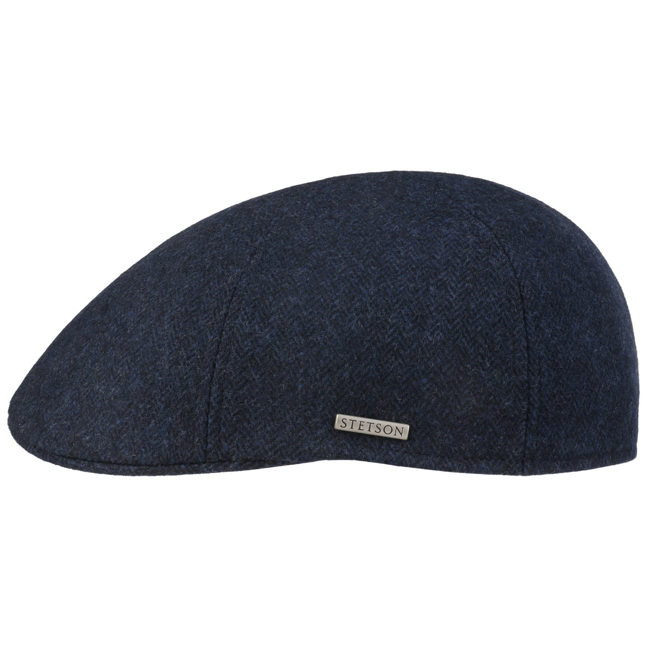 Stetson Texas Herringbone Navy, marinblå flat cap med låg profil