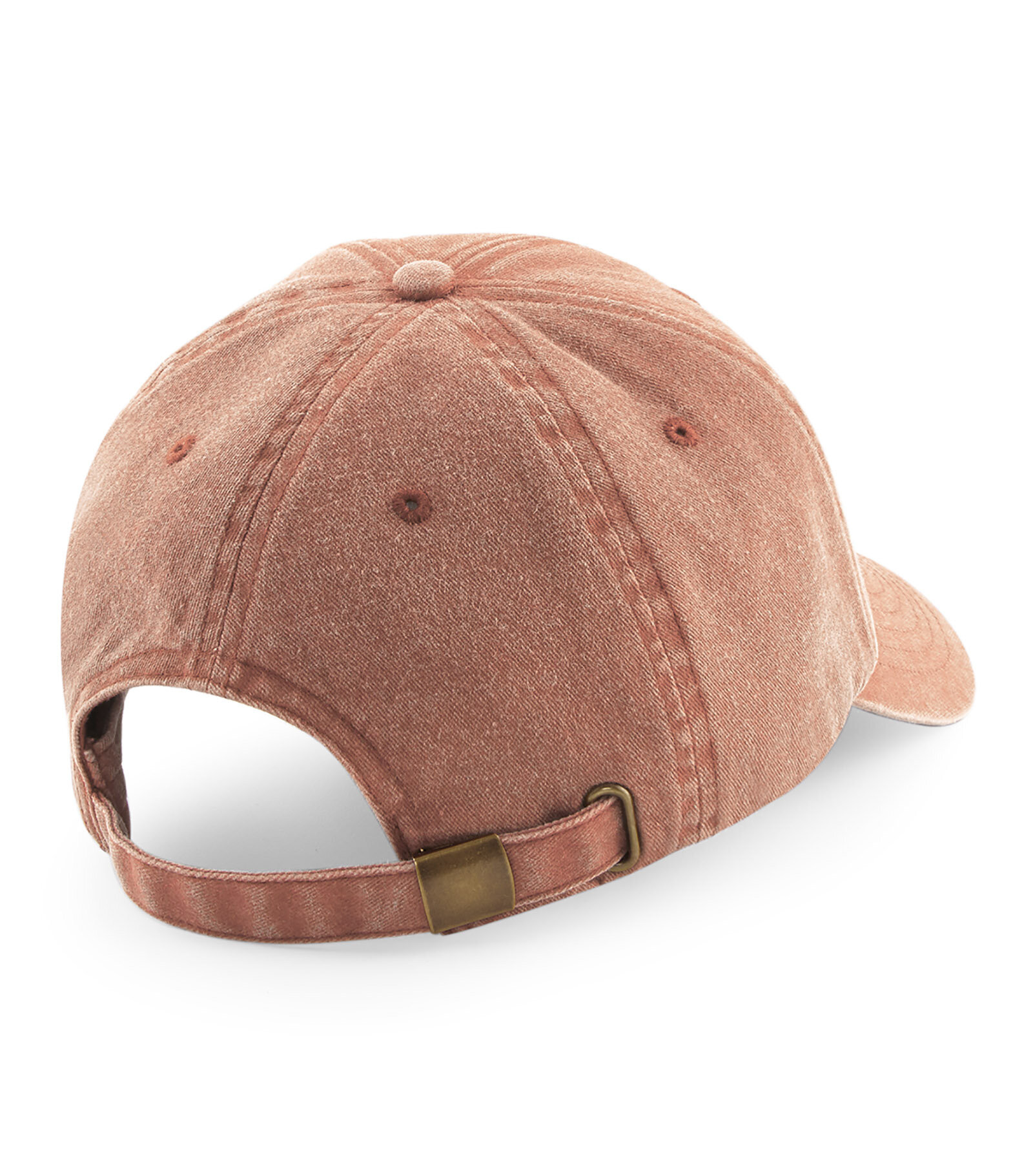 Orange Beechfield Low Profile Vintage Cap med böjd skärm och tvättad finish
