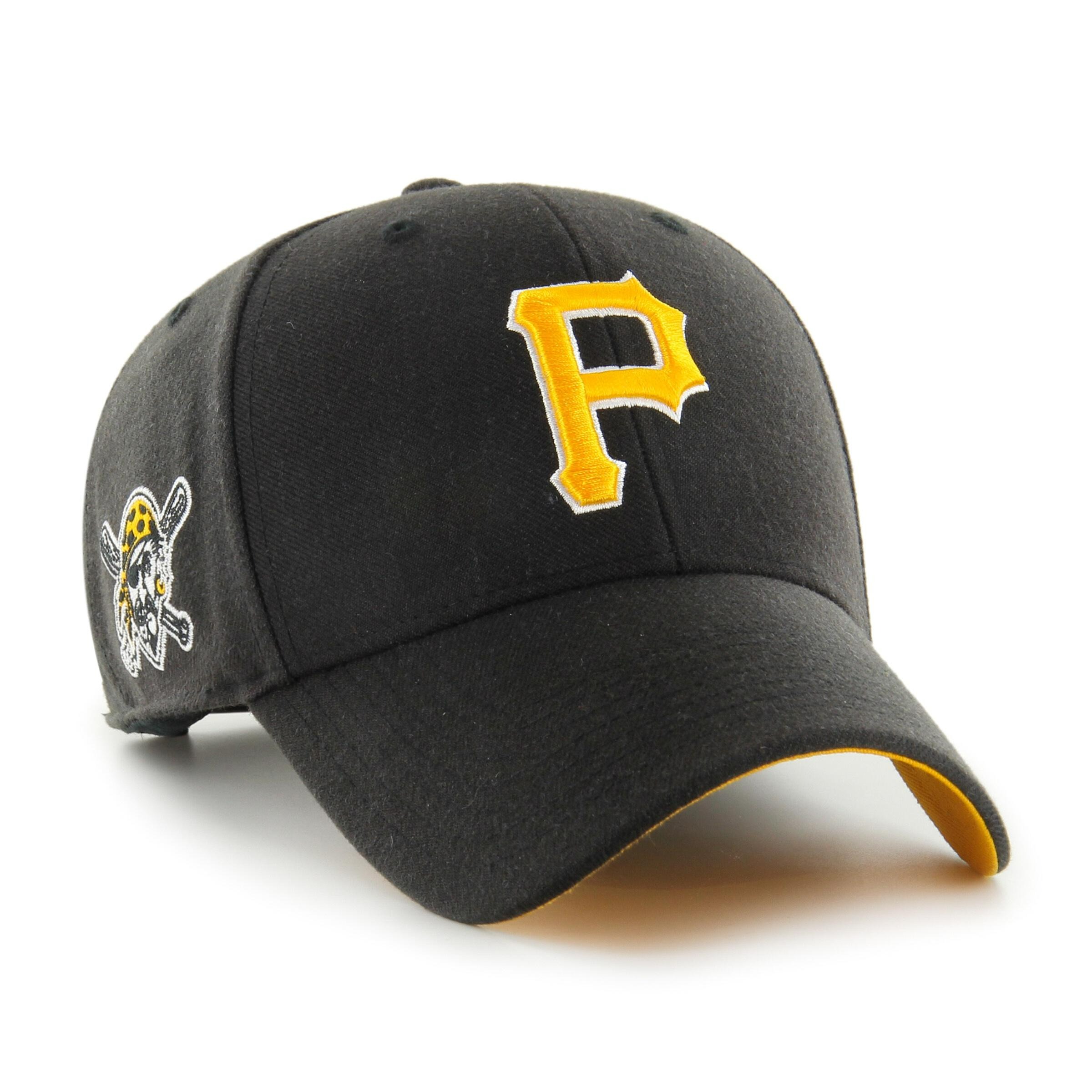 Pittsburgh Pirates 47 Brand MVP Side Patch Black Pittsburgh Pirates 47 Brand MVP Side Patch Black med böjd skärm