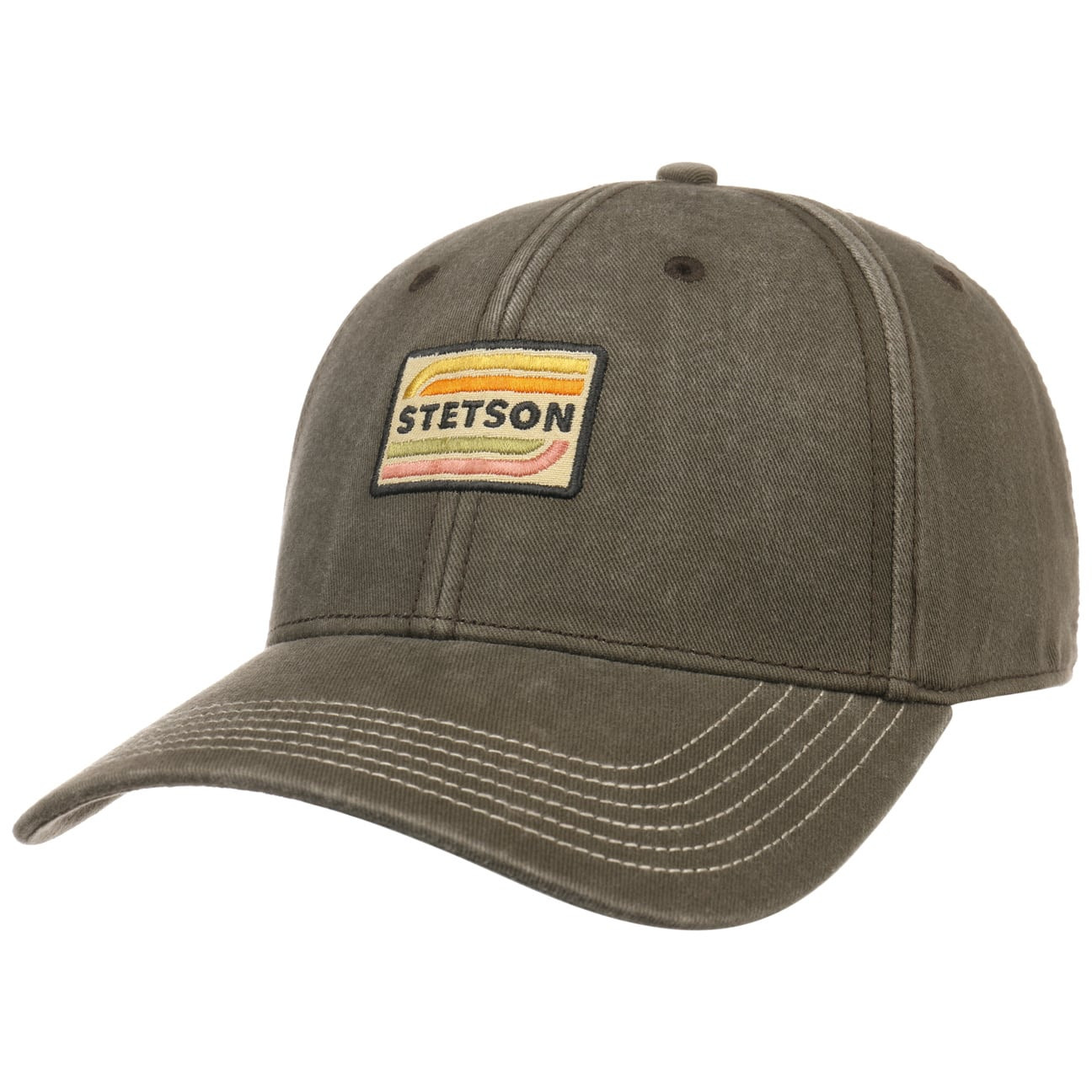 Olivgrön Lenloy Cap från Stetson med böjd skärm