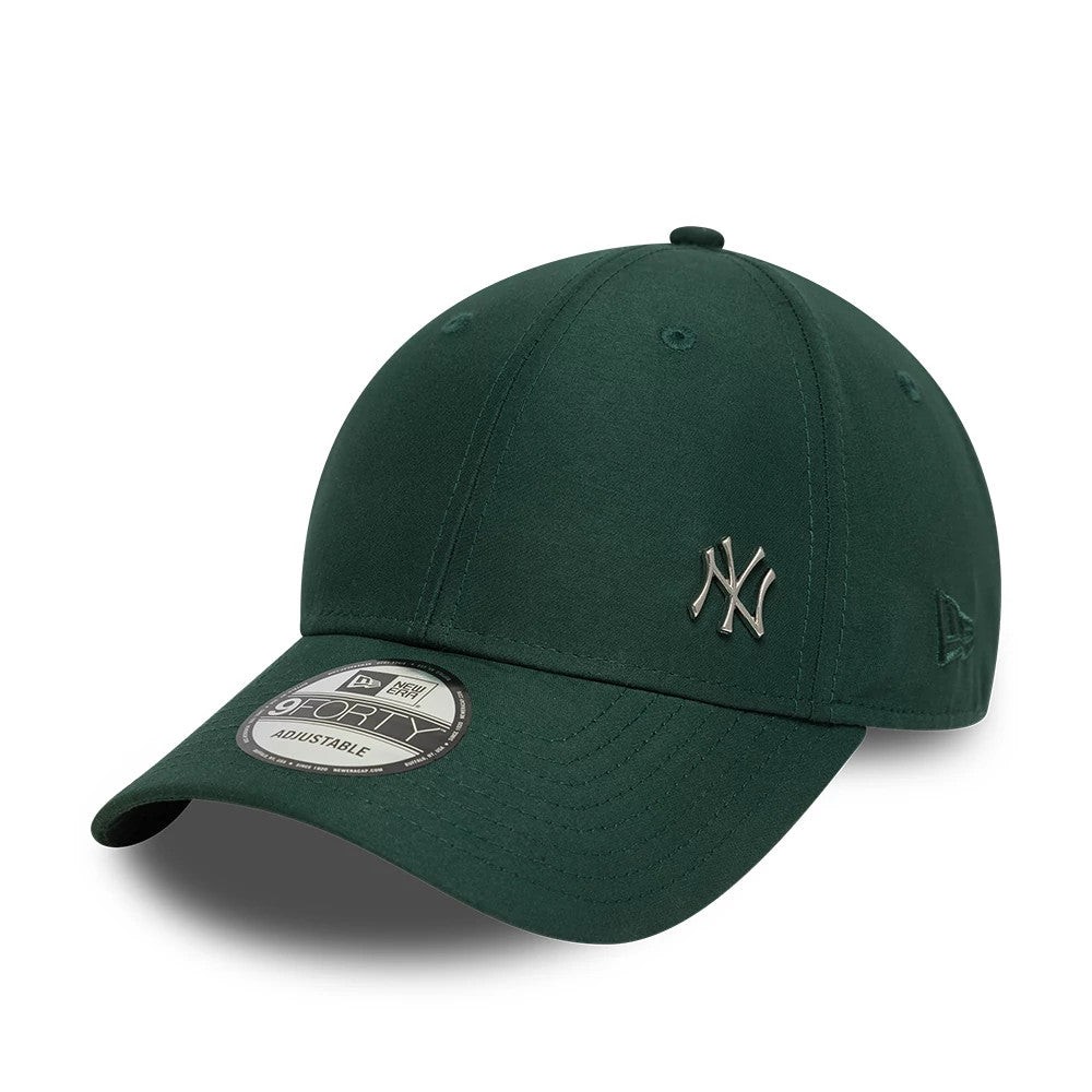 New Era 9FORTY New York Yankees Flawless Metal Dark Green, keps med liten NY-logga i metall