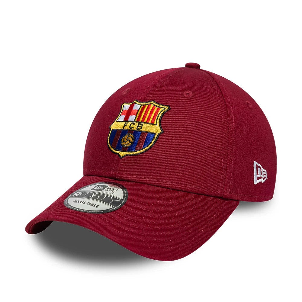FC Barcelona 9FORTY Core New Era Dark Red, keps med klubbmärke och böjd skärm