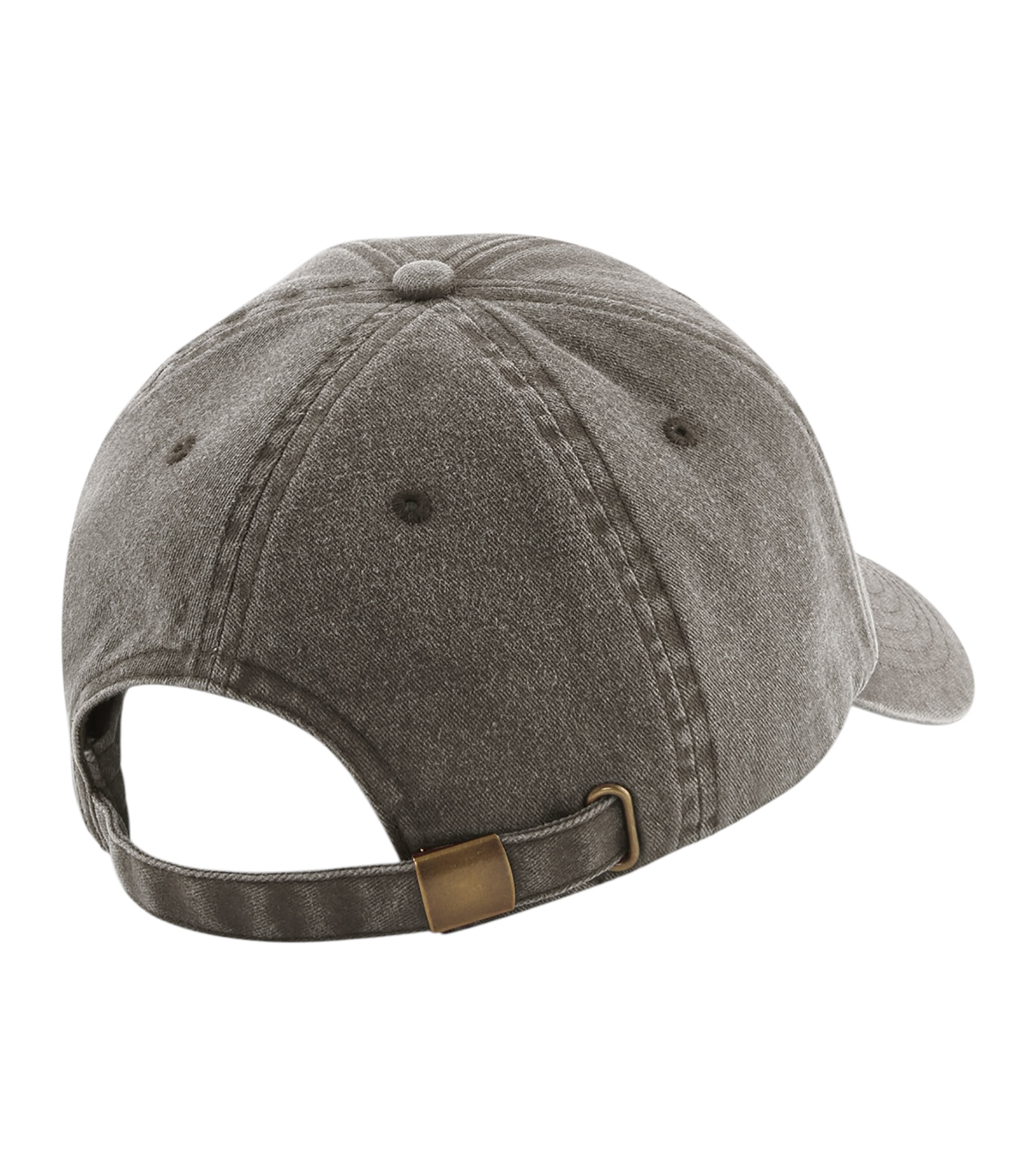 Svart Beechfield Low Profile Vintage Cap med böjd skärm och tvättad finish