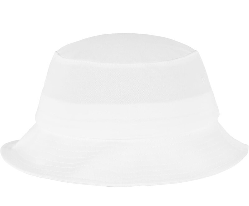 Vit bucket hat med brätte runt om