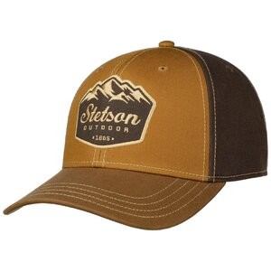 Stetson Ranger Cap Brown Ochre med bergsmotiv och böjd brun skärm