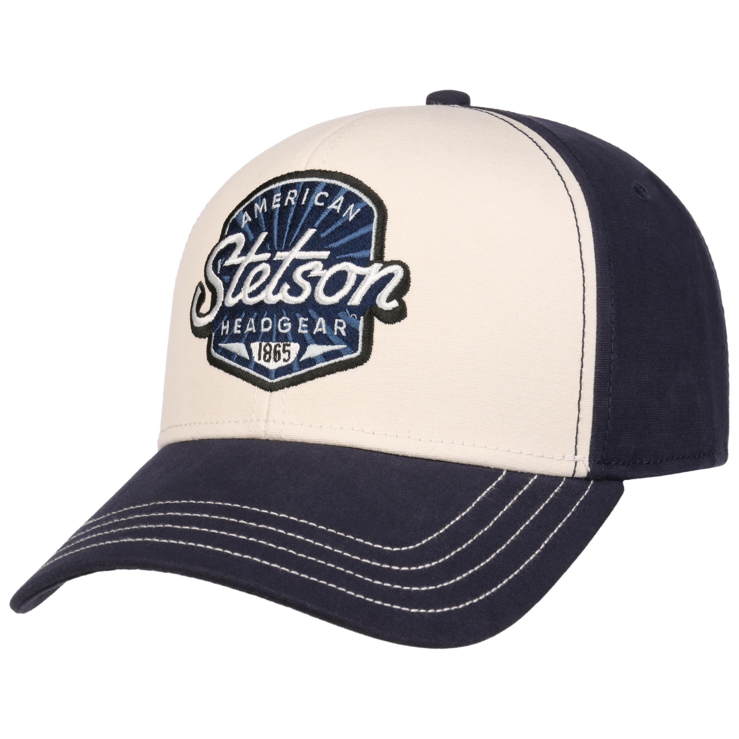 Mörkblå American Headgear 1865 Cap från Stetson med böjd skärm