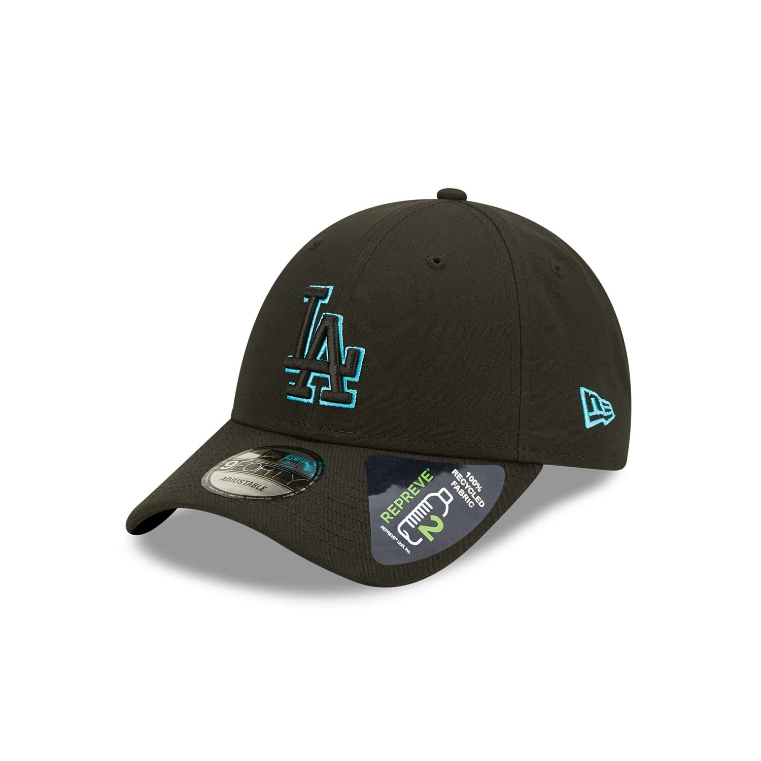 New Era 9FORTY Los Angeles Dodgers Repreve Neon Black