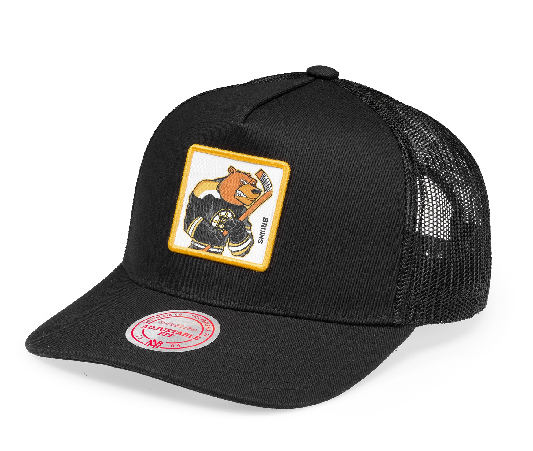 Boston Bruins Mitchell & Ness Mascot Trucker Black