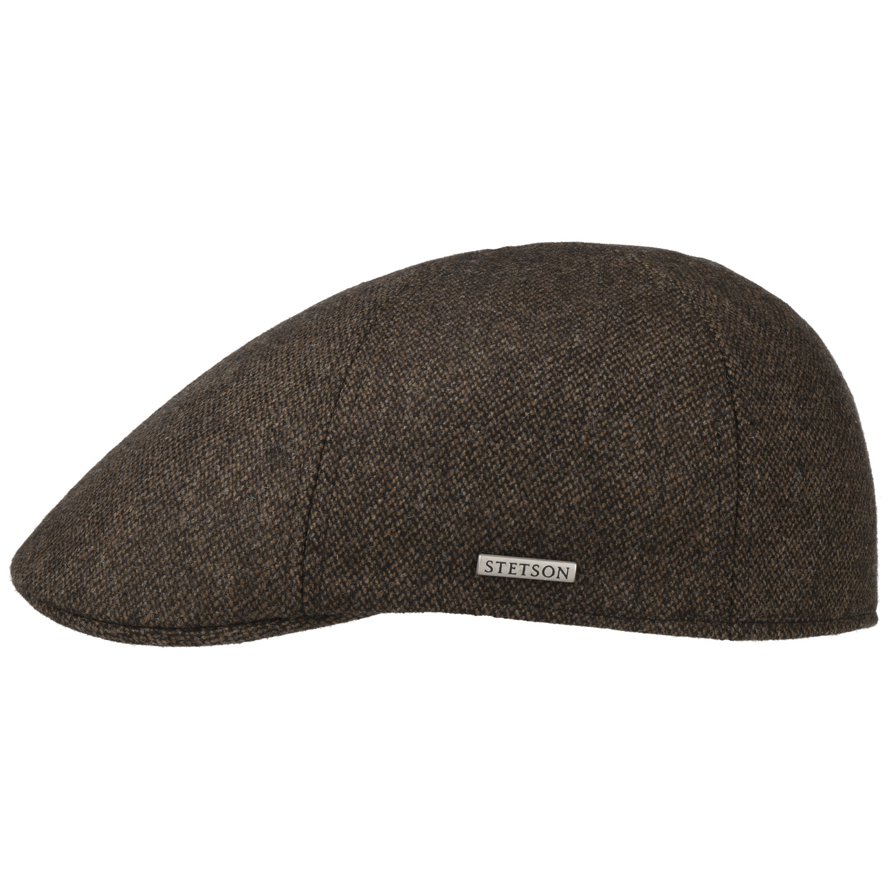 Stetson Texas Wool Blend Brown, brun flat cap med låg profil