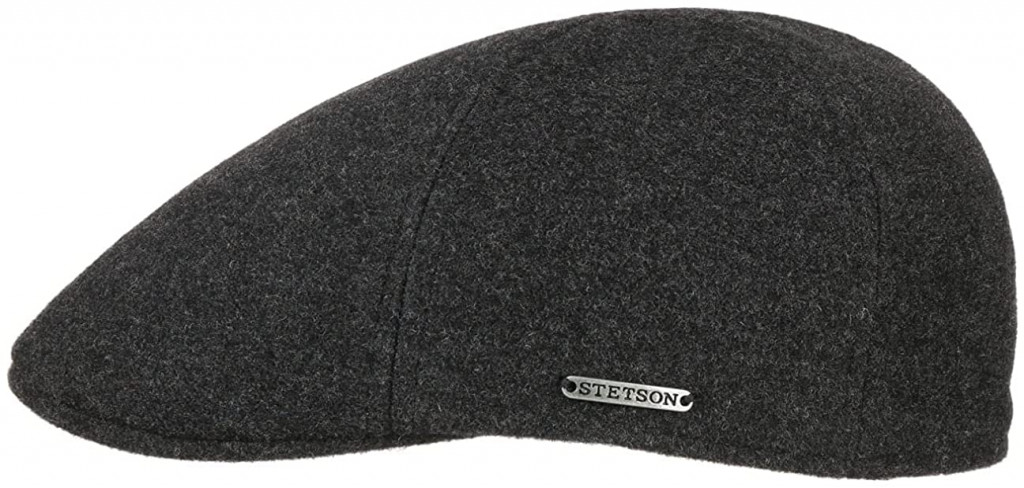 Stetson Texas Wool Cashmere Anthracite, antracitgrå flat cap med låg profil
