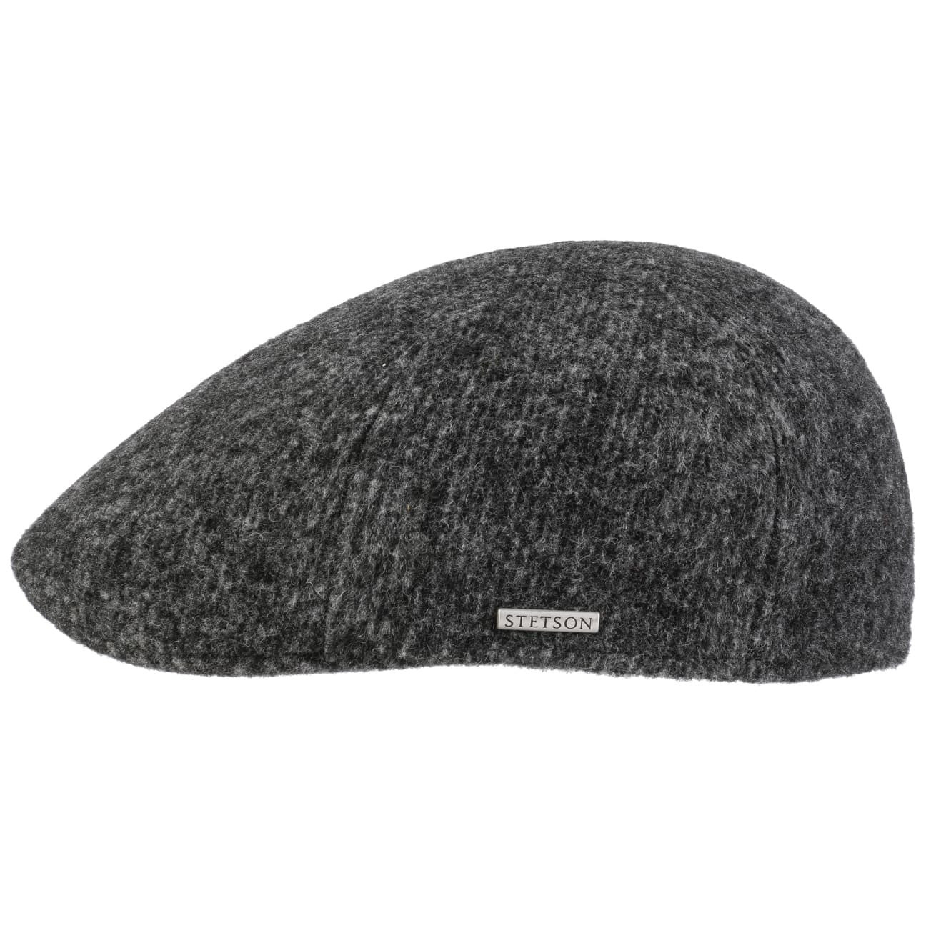 Stetson Texas Jersey Grey, gråmelerad flat cap med låg profil