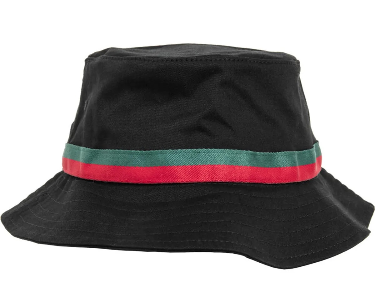 Svart bucket hat med brätte runt om