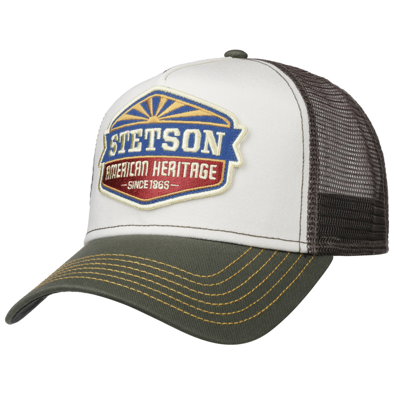 Stetson Trucker Cap Sun Green White