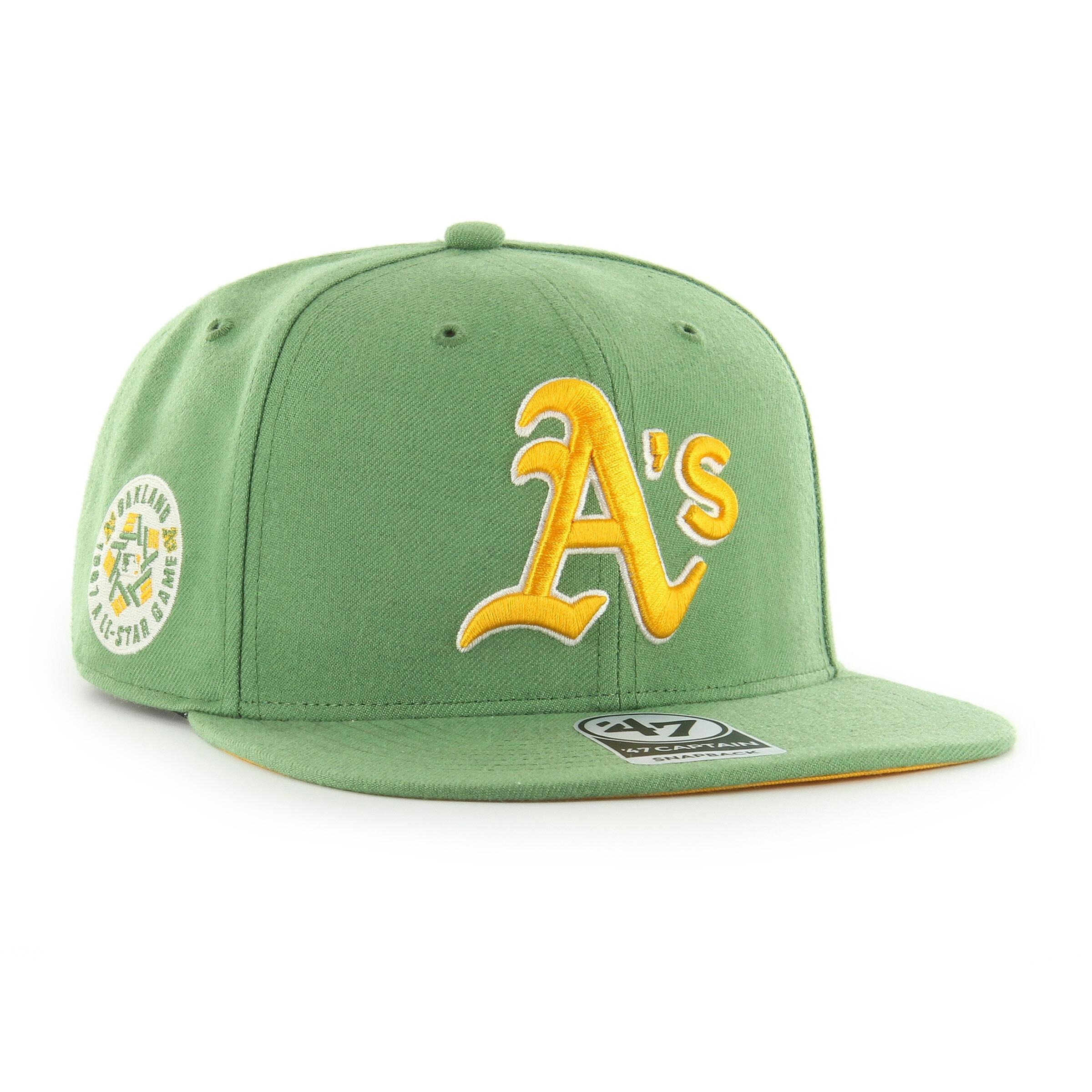 Oakland Athletics 47 Brand Captain Fatigue Green med rak skärm