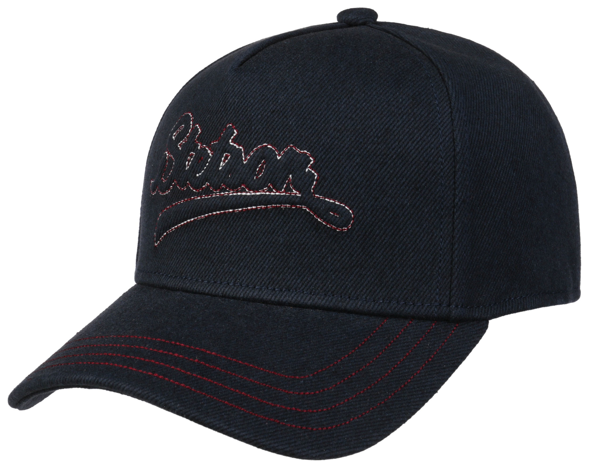 Mörkblå Selvage Denim Garage Theme Cap från Stetson med böjd skärm