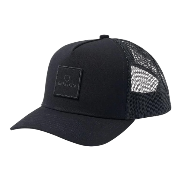 Brixton Alpha Block NetPlus Trucker Black Brixton Alpha Block NetPlus Trucker Black