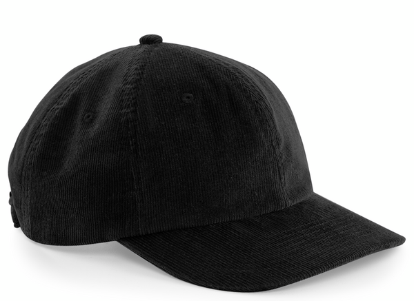 Svart dad cap från Beechfield, Heritage Cord