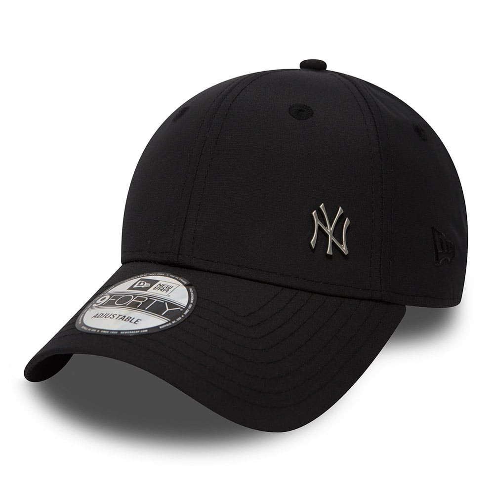 New Era 9FORTY New York Yankees Flawless Metal Black, keps med liten NY-logga i metall