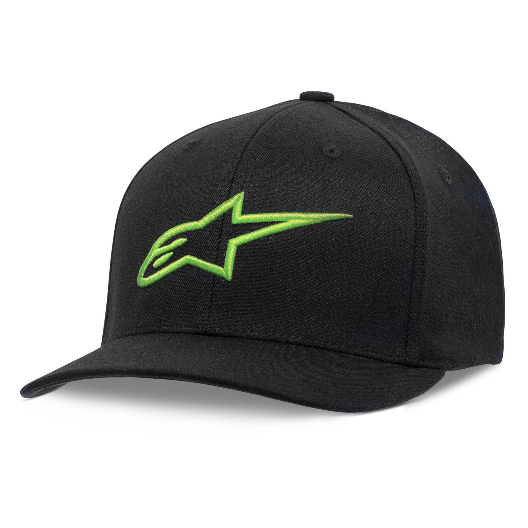 Flexfitkeps Ageless Curve PC Black Green Alpinestars